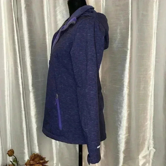Free Country Women’s Small Purple Full Zip Fleece Lined Hooded Jacket - Picture 3 of 11